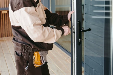 Cleaning And Polishing Glass Door Installation in Delray Beach, FL